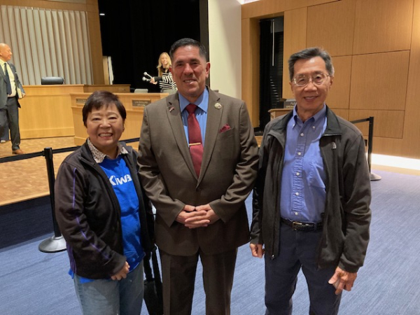 JOHN AND ELAINE PONG WITH MAYOR PRO TEM 2025, ROB PEQUENO